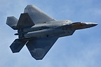 The F-22 Raptor Demo finalizing its solo demonstration