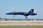 Blue Angels #6 solo retracting the gear on its flat take-off