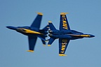 Blue Angels opposing solos crossing