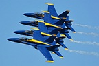 Blue Angels four-ship nicely stacked