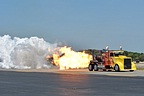 Shockwave Jet Truck billowing flames and smoke