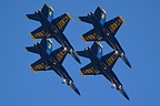 USN Blue Angels formation overhead