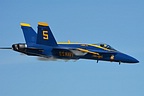 USN Blue Angels solo high-speed pass