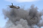 UH-60 Blackhawk formation Combined Arms demonstration