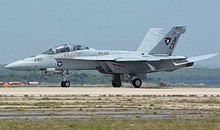 USN Tac Demo VFA-106 F/A-18F landing