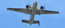 USN E-2C Hawkeye inbound at Rhode Island