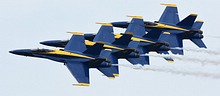 USN Blue Angles formation practice