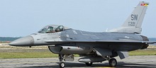 F-16 Viper Demo pilot Maj. John 'Rain' Waters waves