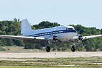 DC-3 landing at Rhode Island