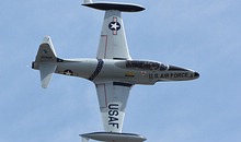 The CT-133 disguised as USAF T-33 looking great