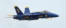 USN Blue Angels #5 solo high speed pass