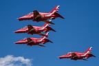 RAF Red Arrows formation take-off