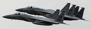 USAFE 48FW F-15C and F-15E formation flypast