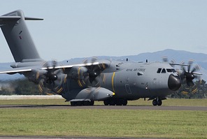 Royal Air Force A400M arriving at Ohakea