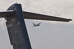 USAF C-17 tail with the RNZAF C-130H in the background