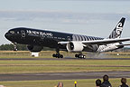 Air New Zealand Boeing 777 landing at Ohakea