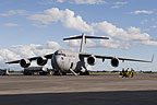 USAF C-17 arrving at RNZAF Base Ohakea