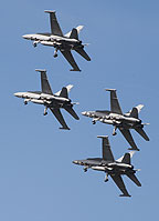 RAAF F/A-18A Hornet fourship with gears and hooks down