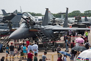 RSAF F-15SG on static display, fully loaded and open cockpit