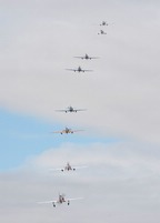 Yak-52 mass take-off