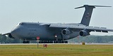 AFRC 439th AW C-5A Galaxy arriving from Westover Air Reserve Base for the static display