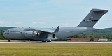 New York ANG 105th AW C-17A Globemaster III thrust reversers engaged