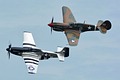 P-51D Mustang 'Quick Silver' and P-40M Warhawk 'The Jacky C. II'