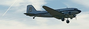 Only the DC-3 Dakota was big enough to photograph while landing, but note the backlight issue