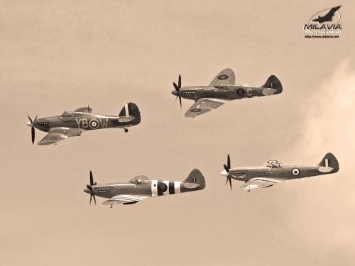 WWII Battle of Britain Fighters Wallpaper