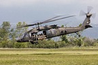 UH-60M #11-20413 at the Maniago range while taking off with parachutists on board