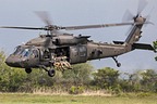 UH-60M #11-20398 at the Maniago range taking off with parachutists on board