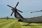 Close up view of the tail rotor blades