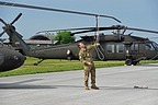 Ground crew is preparing this Black Hawk for afternoon sortie