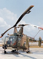 HH-43F Huskie 61-2950 in March, 1975, coming from the 56th Aerospace Rescue and Recovery Squadron at RTAFB Korat