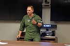 MSgt. S. Prather, member of the HH-60G's aircrew scheduled for training flight assigned to us, talks about his experience in the U.S. Air Force