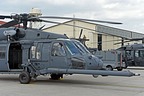 A close up of the retractable in-flight refueling probe of this HH-60G Pave Hawk assigned to 56th Rescue Squadron / 31st Fighter Wing