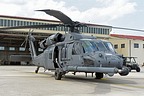 An angled close up view of this HH-60G Pave Hawk assigned to 56th Rescue Squadron / 31st Fighter Wing