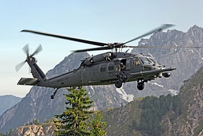 Approach to the narrow grassy strip. Flight engineer and gunner assist pilots in identifying any kind of obstacle during approach operation