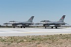 F-16C and F-16D from 191 Filo lined up for take-off