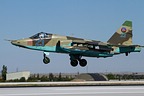 Azerbaijani Su-25 blue 23 landing