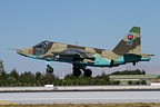 Azerbaijani Su-25 blue 23 landing