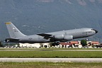 The 171st ARW's KC-135R takes off from runway 05. 