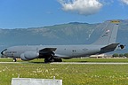 The KC-135R, belonging to the 171st ARW Pennsylvania Air National Guard, is taxiing on the south taxiway toward the runway 05. 