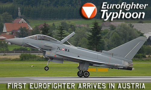 EADS Test Pilot Martin Angerer brought the Aircraft safely from EADS Manching to Austria's Main Fighter Base.