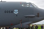 Close-up of the emblem of the 2nd Bomb Wing. The motto of the Wing is 'Libertatem Defendimus'.