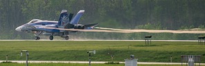 CF-18 Demo aircraft CF-188 188776 arrival at Lake Simcoe Regional Airport (CYLS), ON