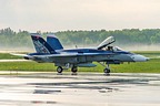 CF-18 Demo aircraft CF-188 188776 arrival at Lake Simcoe Regional Airport (CYLS), ON
