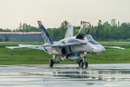 CF-18 Demo aircraft CF-188 188776 arrival at Lake Simcoe Regional Airport (CYLS), ON