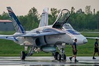 CF-18 Demo aircraft CF-188 188776 arrival at Lake Simcoe Regional Airport (CYLS), ON
