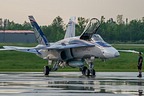 CF-18 Demo aircraft CF-188 188776 arrival at Lake Simcoe Regional Airport (CYLS), ON